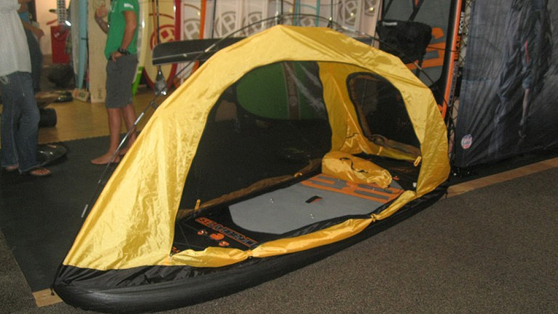 Illustration for article titled Brave the Amazon With a Stand Up Paddleboard That Turns Into a Tent